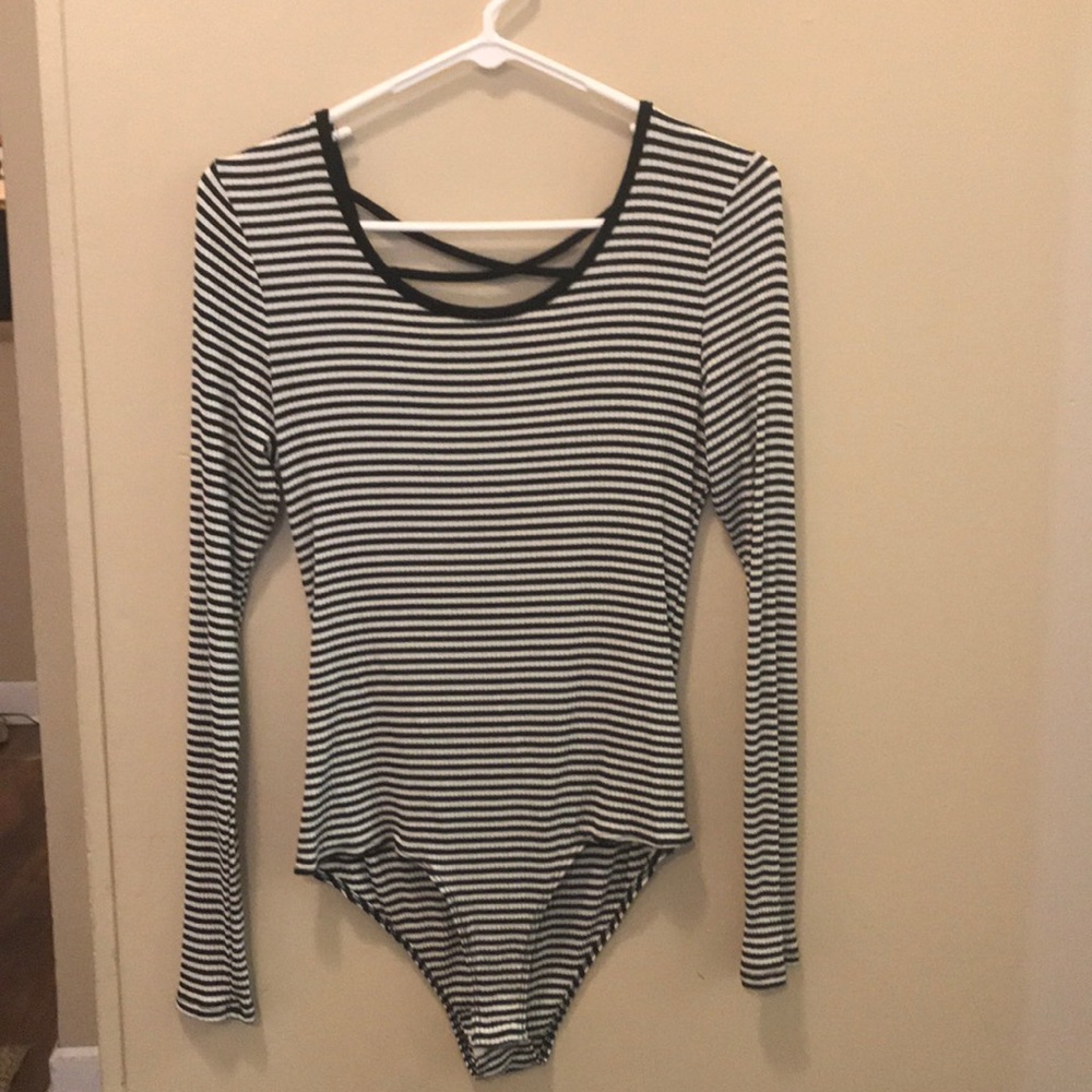 Striped bodysuit